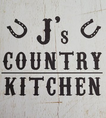 J's Country Kitchen sign with two horseshoes